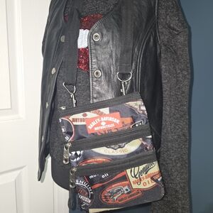 Harley-Davidson Black and Red Messenger Bag